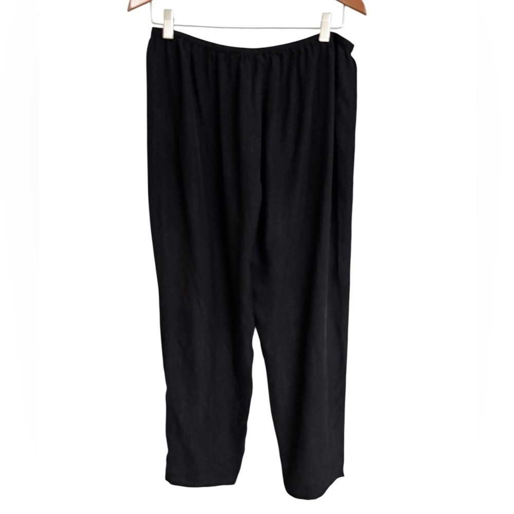 Citron Santa Monica 100% Silk Black pant Sz L